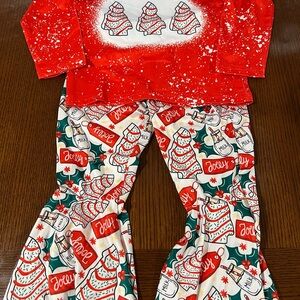 Festive Red and White Christmas Outfit